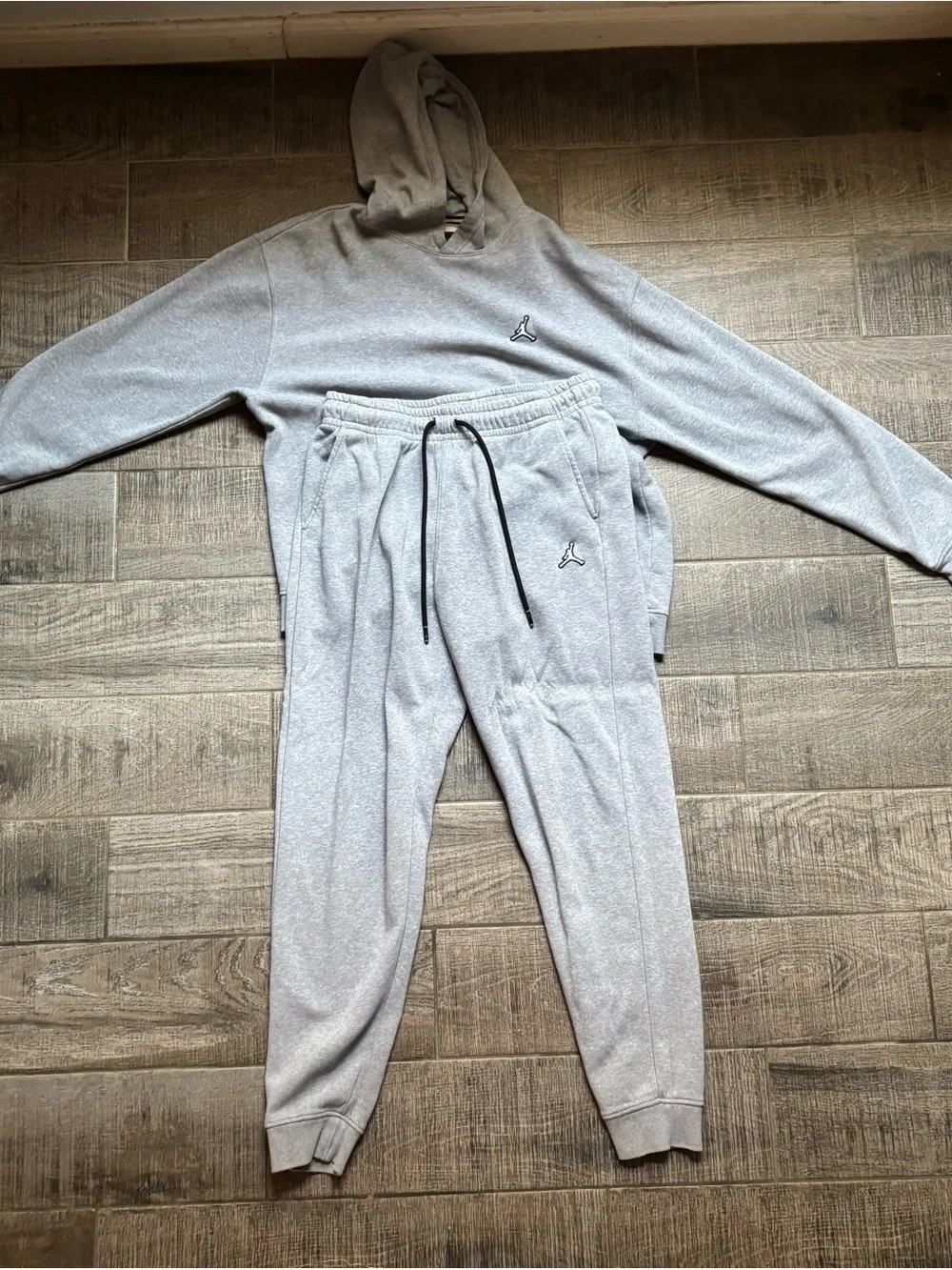Jordan Light Gray Hoodie & Sweatpants Set